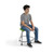 360 Backless Chair with Glides - Purple - alternate view (26 in W x 18 in D x 26 in H)