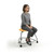 360 Backless Chair with Soft Wheel Casters - Purple - alternate view (26 in W x 18 in D x 26 in H)