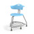 360 Chair with Back, Bookbag Rack, and Glides - Sky (26 in W x 31.25 in D x 26 in H)