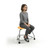 360 Backless Chair with Hard Wheel Casters - Red - alternate view (26 in W x 18 in D x 26 in H)