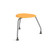 360 Backless 3 Leg Chair with Glides Orange (26 in W x 18 in D x 26 in H)