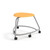 360 Backless Chair with Hard Wheel Casters - Orange (26 in W x 18 in D x 26 in H)