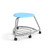 360 Backless Chair with Bookbag Rack and Soft Wheel Casters - Sky (26 in W x 18 in D x 26 in H)