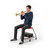360 Backless Chair with Bookbag Rack and Glides - Green Apple - alternate view (26 in W x 18 in D x 26 in H)