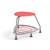 360 Backless Chair with Bookbag Rack and Glides - Red