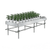 Stationary Ebb & Flow Greenhouse Bench for Indoor Farming - 2'W x 8'L - alternate view (96 in W x 0 in D x 24 in H)