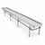 Stationary Ebb & Flow Greenhouse Bench for Indoor Farming - 16'L x 2'W
