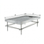 Stationary Ebb & Flow Greenhouse Bench for Indoor Farming - 3'W x 4'L - alternate view (48 in W x 0 in D x 36 in H)