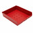 Red Economy Shelf Bin - 16'' x 18'' x 4'' - Case of 6 (17.875 in W x 4 in D x 16.5 in H)