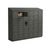 Outdoor 36 opening corporate mail and package smart locker system with slanted roof