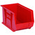 Red Ultra Stack and Hang Bins 13.63'' W x 8.25'' D x 8'' H - Case of 12 (13.63 in W x 8 in D x 8.25 in H)