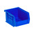 Blue Ultra Stack and Hang Bins 5.38'' W x 4.13'' D x 3'' H - Case of 24 (5.38 in W x 3 in D x 4.13 in H)