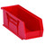 Red Ultra Stack and Hang Bins 10.88'' W x 4.13'' D x 4'' H - Case of 12 (10.88 in W x 4 in D x 4.13 in H)