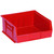 Red Ultra Stack and Hang Bins 10.88'' W x 11'' D x 5'' H - Case of 6 (10.88 in W x 5 in D x 11 in H)