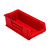 Red Jumbo Ultra Bin 23.88'' W x 11'' D x 7'' H - Case of 4 (23.875 in W x 7 in D x 11 in H)