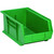 Green Ultra Stack and Hang Bins 13.63'' W x 8.25'' D x 6'' H - Case of 12 (13.63 in W x 6 in D x 8.25 in H)