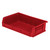 Red Ultra Stack and Hang Bins 7.38'' W x 11'' D x 3'' H - Case of 8 (7.38 in W x 3 in D x 11 in H)