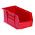 Red Ultra Stack and Hang Bins 10.88'' W x 5.5'' D x 5'' H - Case of 12 (10.88 in W x 5 in D x 5.5 in H)
