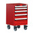 5-Drawer Heavy Duty Mobile Drawer Cabinet 24'' Wide - SMS-R5BCG-3003