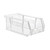 Crystal Clear Ultra Stack and Hang Bins 7.38'' W x 4.13'' D x 3'' H - Case of 24 (7.38 in W x 3 in D x 4.13 in H)