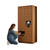 Library Patron Smart Locker System with 16 Openings - open position (34 in W x 80 in D x 24 in H)