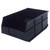 Black Stackable Shelf Bin 18'' L x 11'' W x 7'' H Case of 6 (18 in W x 7 in D x 11 in H)