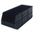Black Stackable Shelf Bin 20.5'' L x 8.25'' W x 7'' H Case of 6 (20.5 in W x 7 in D x 8.25 in H)