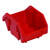 Red QuickPick Double Sided Bin 9.5'' L x 6.63'' W x 5'' H Case of 20 (9.5 in W x 5 in D x 6.63 in H)