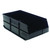 Black Stackable Shelf Bin 20.5'' L x 11'' W x 7'' H Case of 6 (20.5 in W x 7 in D x 11 in H)