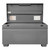 Steel Jobsite Storage Box with Lockable Lid, 16 Cubic Feet - detail view (24 in W x 27.8125 in D x 48 in H)