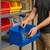 Hulk 24'' Stackable Storage Container 23.875''L x 22.5''W x 12''H - Yellow - detail view (23.875 in W x 12 in D x 22.5 i