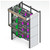 Lifestyle image of Vertical Wire Spool Carousel - 24 inch Max Spool Diameter - 10 Carriers for storage being used by a worker in a facility setting