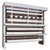 Lifestyle image of Vertical Roll Storage Carousel - 28 inch Max Roll Diameter - 8-Roll Capacity storage rack being used by a worker in a facility setting