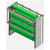 Lifestyle image of Vertical Roll Storage Carousel - 24 inch Max Roll Diameter - 14-Roll Capacity storage rack shown in a real-world storage setting