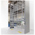 Lifestyle image of Vertical Roll Storage Carousel - 24 inch Max Roll Diameter - 15-Roll Capacity storage rack shown in a real-world storage setting