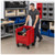 Lifestyle image of Mobile Giant Stack Container - Red for small parts storage organized with similar storage products on shelving