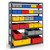Lifestyle image of Super Tuff Euro Drawer - Yellow for small parts storage shown in a clean storage environment