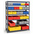 Lifestyle image of Super Tuff Euro Drawer - Blue for small parts storage shown in a clean storage environment