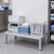 Stationary Welded Aluminum Dunnage Rack with Plastic Feet - 24'' W x 60'' D x 12'' H - 1500 lb Capacity