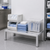 Stationary Welded Aluminum Dunnage Rack with Plastic Feet - 24'' W x 60'' D x 8'' H - 1500 lb Capacity