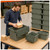 Lifestyle image of Attached Top Distribution Container - Gray - 100 lb Stack Capacity for small parts storage shown in a clean storage environment