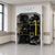 3-Level Vertical Lift Storage Stacker for Wheelchairs & Mobility Scooters installed along a wall