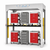 2-Level Vertical Lift Storage Stacker for Crash & Order-Picking Carts on a pure white background