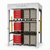 3-Level Vertical Lift Storage Stacker for Crash & Order-Picking Carts on a pure white background