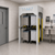 2-Level Vertical Lift Storage Stacker for Laundry, EVS & Janitorial Carts installed along a wall