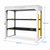 Vertical Lift Universal Stacker Storage System 3 Levels empty dimension view, 105 inches wide by 55 inches deep by 100 inches high