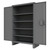 Access Control Cabinet with Electronic Lock, 4 Adjustable Shelves, Gray for small parts storage