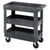 3-Shelf Polymer Utility Cart - Gray - 550 lb Capacity for storage
