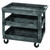 3-Shelf Polymer Utility Cart - Gray - 550 lb Capacity for storage