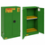 Pesticide Storage Cabinet - 45 Gallon - Green - 2 Self-Closing Doors, 2 Shelves, 3 Plastic Trays